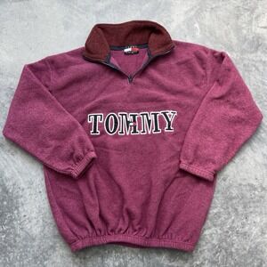 Tommy Hilfiger Fleece Size Xl Jacket Half Zip Purple